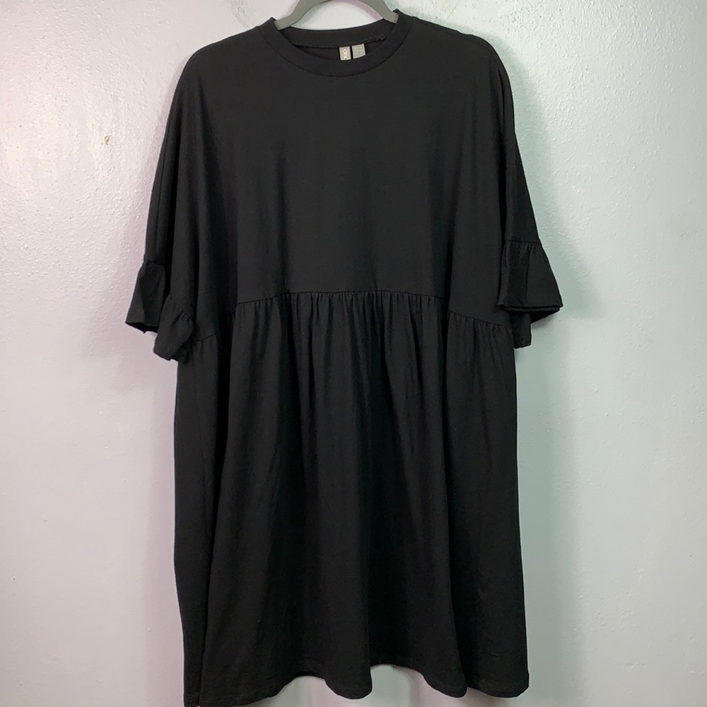 NWT ASOS Maternity Black Ruffle Sleeve Dress 12